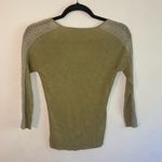One girl who y2k scoop neck thermal glittery top size small Green Photo 2