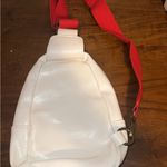 White and Red Baseball Stitch Women's Crossbody Bag Photo 1