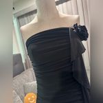 🌸AMTIOUS elegant strapless ruched dress ✨ Black Size M Photo 6