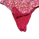 ZARA  Size M Floral Corset Bodysuit‎ Hot Pink Microfloral Coquette Feminine NWT Photo 5