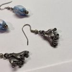 Lot Of 3 Silver Tone Pierced Earrings Dangle Mix 1 Pair Are Roller Skates Photo 3