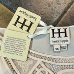 Haute Hippie NWT  Bat Wing Embroidery Blouse 100% Silk XS Photo 8