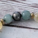 Vintage Stretch Bracelet Yellow & Muted Green Tones Photo 6