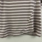 Anthropologie Beige Tan Creme Striped Boatneck Quater Sleeve Top Photo 3