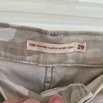 Levi's 720 High Rise Super Skinny Crop Jeans Tan Camo Camouflage Cropped Ankle Photo 3