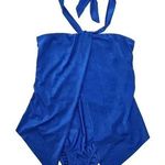 Old Navy Blue Halter One Piece Bathing Suit Swimwear Swimsuit Medium Photo 0