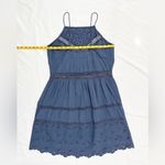 Abercrombie & Fitch  Eyelet Mini Dress - Blue - L Photo 5