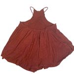 Free People  Crochet Halter Tank Top Crimson Red Babydoll Peplum Size‎ XS Photo 2
