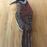 Bird Pin Brooch Handmade vintage bird watcherNew Photo 1
