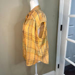 Pilcro ANTHROPOLOGIE Button Front Plaid Blouse Top Shirt - small Photo 2