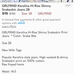 Revolve GRLFRND Grlfrnd Karolina High Rise Snake Jeans Photo 4