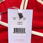 ANDIE NWT The Bells Sporty Chic Poppy Red With White Trim Bikini Top Extra Large Photo 9