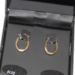 R.H. Macy's & Co. 10k Solid Gold Mini Hoops NWT Photo 4