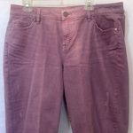 Lane Bryant 1094741 Light Purple Pink Girlfriend Cropped JEANS $70 NWT 16 Photo 3