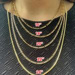 14K Yellow Gold Solid Figaro Chain Necklace – 20” Length, 1.9mm Width (NIB) Photo 5