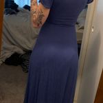Lulus Denim Blue Wrap Maxi Dress Photo 6