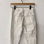 Slvrlake Ecru Cream White Tan Stitch Wide Leg Crop Ankle Fray Jeans 26 Photo 6