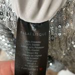 Ellae Lisque Sequence Drape Mini Dress Size Small Silver Photo 4
