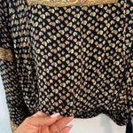 Amuse Society  Black and Gold Patterned Blouse Photo 5