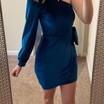 Lane 201 Teal One Shoulder Mini Dress Photo 0