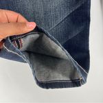 MEK Jodhpur Bermuda Size 27 Stretch Dark Wash Denim Whiskered Faded Shorts Blue Photo 10