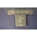 Tahari  Women's Navy Floral Print Bat Wing Blouse Size XL Photo 2