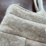 NWT Artisan Mongolian Woolcraft Quilt Square Tote Neutrals New Tan Photo 2