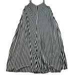 Torrid Plus 1 1X Super Soft Knits Culotte Jumpsuit Black & White Stripe Cropped Photo 2