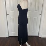 City Triangles 90s Romantic Goth Black Asymmetric One Shoulder Cinched Prom Formal Dress M Photo 3