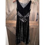 American Girl VTG Black Velvet Dress Sz 14 Starry Night Embroidered Not For Doll Photo 2