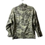 ZARA  denim camouflage embroidered sequin‎ button up jacket women’s size small Photo 1