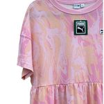 Puma ASOS Downtown Marble Babydoll Crewneck Mini Dress Orchid Pink NWT Medium Photo 2