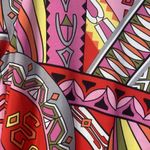 Muse Boston Proper Pink Orange Geometric Shift Drop Waist Retro Dress 12 Light Photo 5