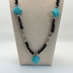 Native American‎ Turquoise Necklace Handmade Stirling Silver Beads Boho Jewelry Blue Photo 1