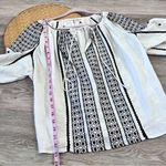 frame denim FRAME anita linen embroidered peasant blouse‎ Photo 5