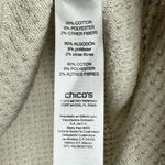 Chico's  Dolman Cream and Grey Metallic Mock Neck Sweater Photo 5