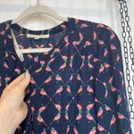 Daniel Rainn  Women’s Navy Bird Print Long Sleeve Romper Novelty Size S Photo 2