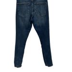 H&M Frayed Raw Hem Waist High Waisted Skinny Ankle Dark Wash Denim Jeans Photo 2