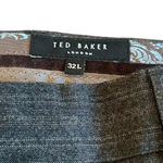 Ted Baker London Wide Leg Slacks Dress Pants Brown Pinstripe Size 32 L Women's Photo 11