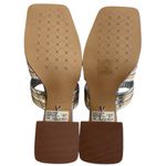 NWOT Arezzo Leather Heidi Heeled Sandals Silver Gold Size 9.5 Photo 5