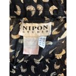 Nipon Studio Women's Black Crescent Moon Rayon Wide Leg Lounge Pants Size 12 Photo 2