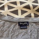 Splendid Striped Cotton Blend V-Neck Short Sleeve Tee Size L Photo 5