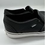 Vans  Black Perforated Leather Classic Slip On Skater Shoes Womens 8.5 Men Size 7 Photo 4