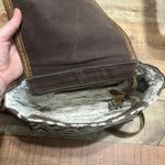 Myra Bag Women's Leather Cotton Crossbody Bag Purse 13"x9"x3" Western Country Black Photo 6