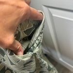 St John's Bay XL Green Tropical Print Linen Shirt Dress Short Sleeve Pockets Photo 1