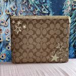 Coach Limited Edition Large Signature Monogram W Stars Zipper Closure Pouch Photo 0