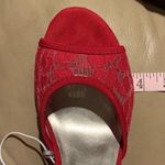 Nine West NWOB RED MESH HEELED SLIDE SANDALS Photo 2
