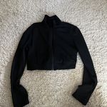 SheIn Cropped Black Zip Up Size Medium Photo 0