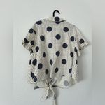 Modcloth  Wisely Tied Button Up Front Tie Linen Blend Top sz 1X Photo 3