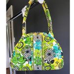 Vera Bradley Vibrant Bright Green and Blue Floral Print Handbag Photo 0